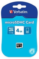 Paměťová karta VERBATIM Micro Secure Digital HC Class4 Card 4GB