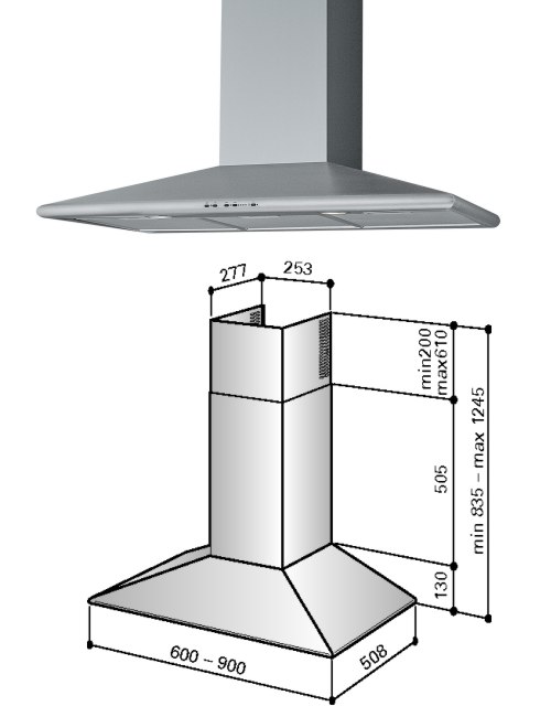 Odsavač par Best KB170L9N nerez